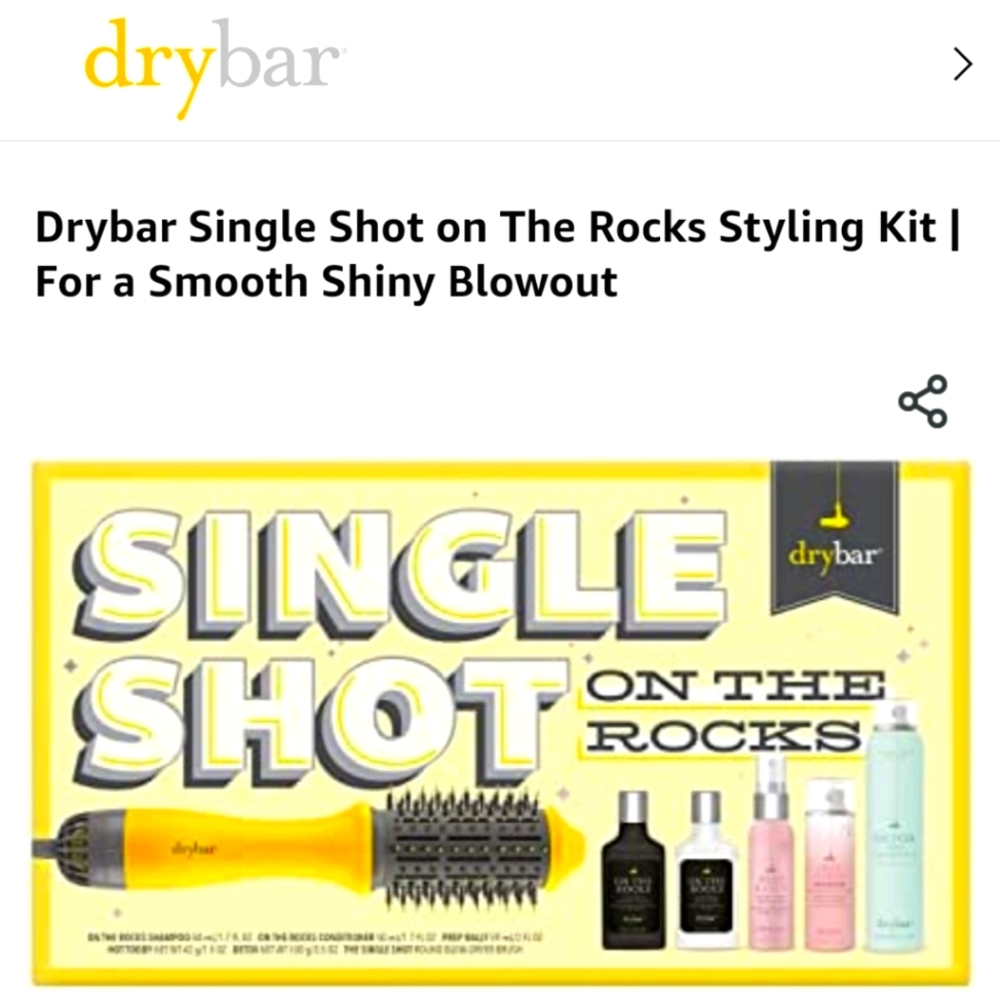 Drybar single shot on the rocks styling kit. Brush